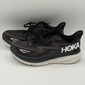 Hoka Black and White Athletic Sneakers